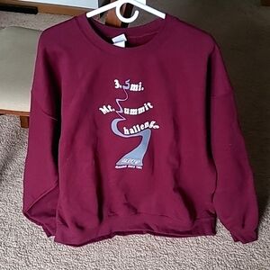 Men cotton fleece 2xl long sleeves burgundy pre-loved sweater